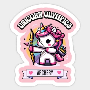 Archery Unicorn Olympics 🦄 - Aim High! Sticker